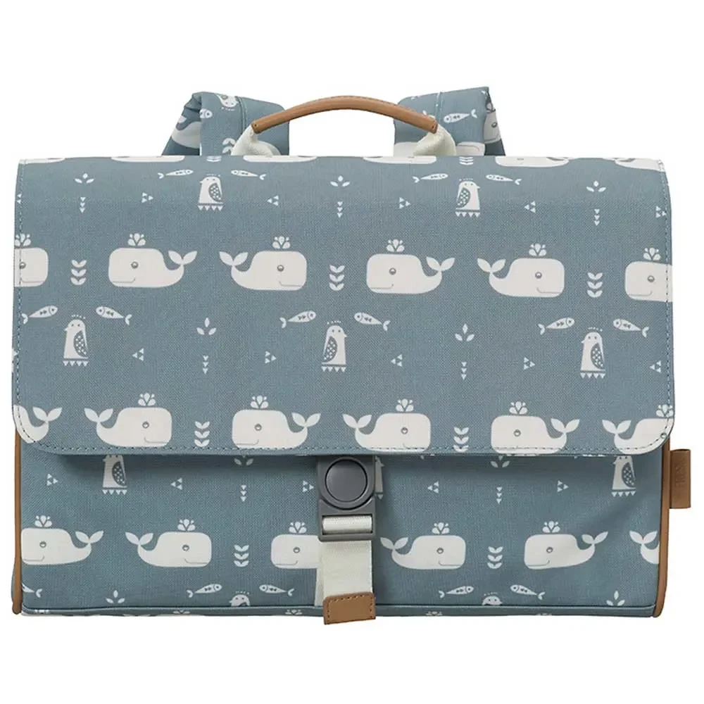 Fresk Schulranzen Wale blau