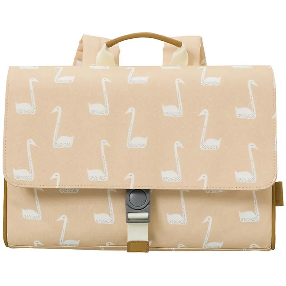 Fresk Schulranzen Schwäne rosa