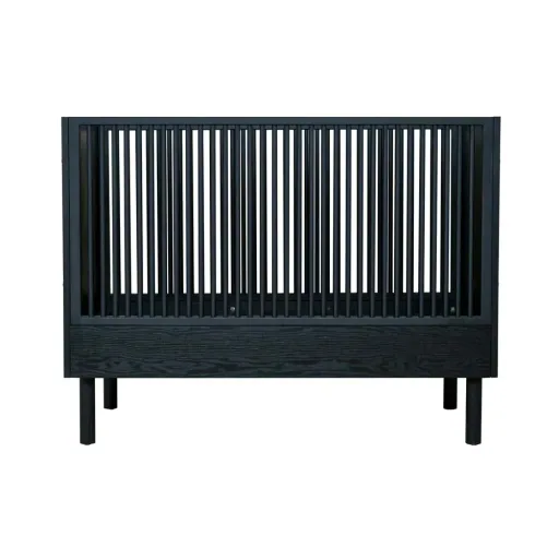 Quax HAI NO KI Babybett Esche schwarz 60 x 120