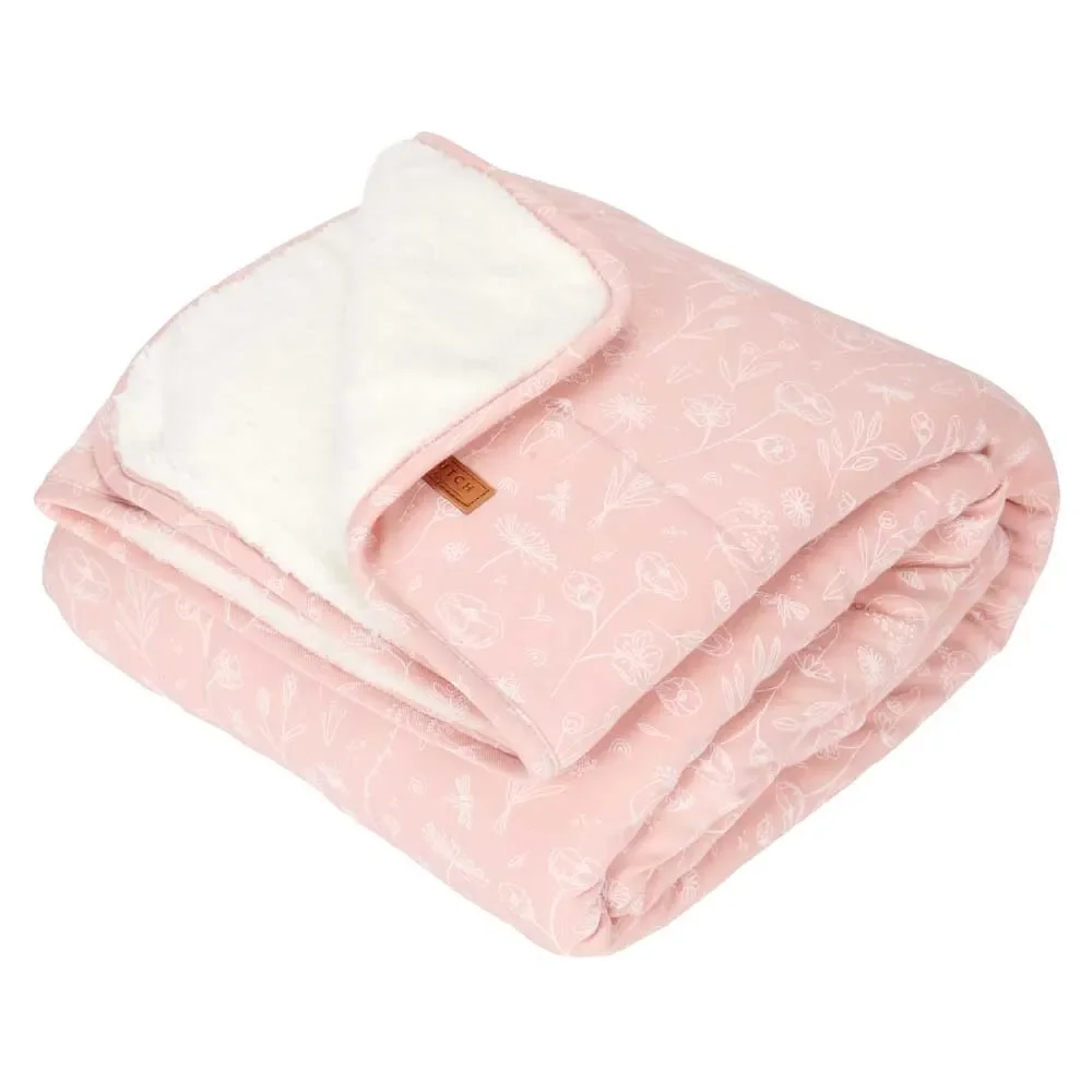 Little Dutch Baby Kuscheldecke "Wild Flowers" rosa, Größe: 110 x 140 cm
