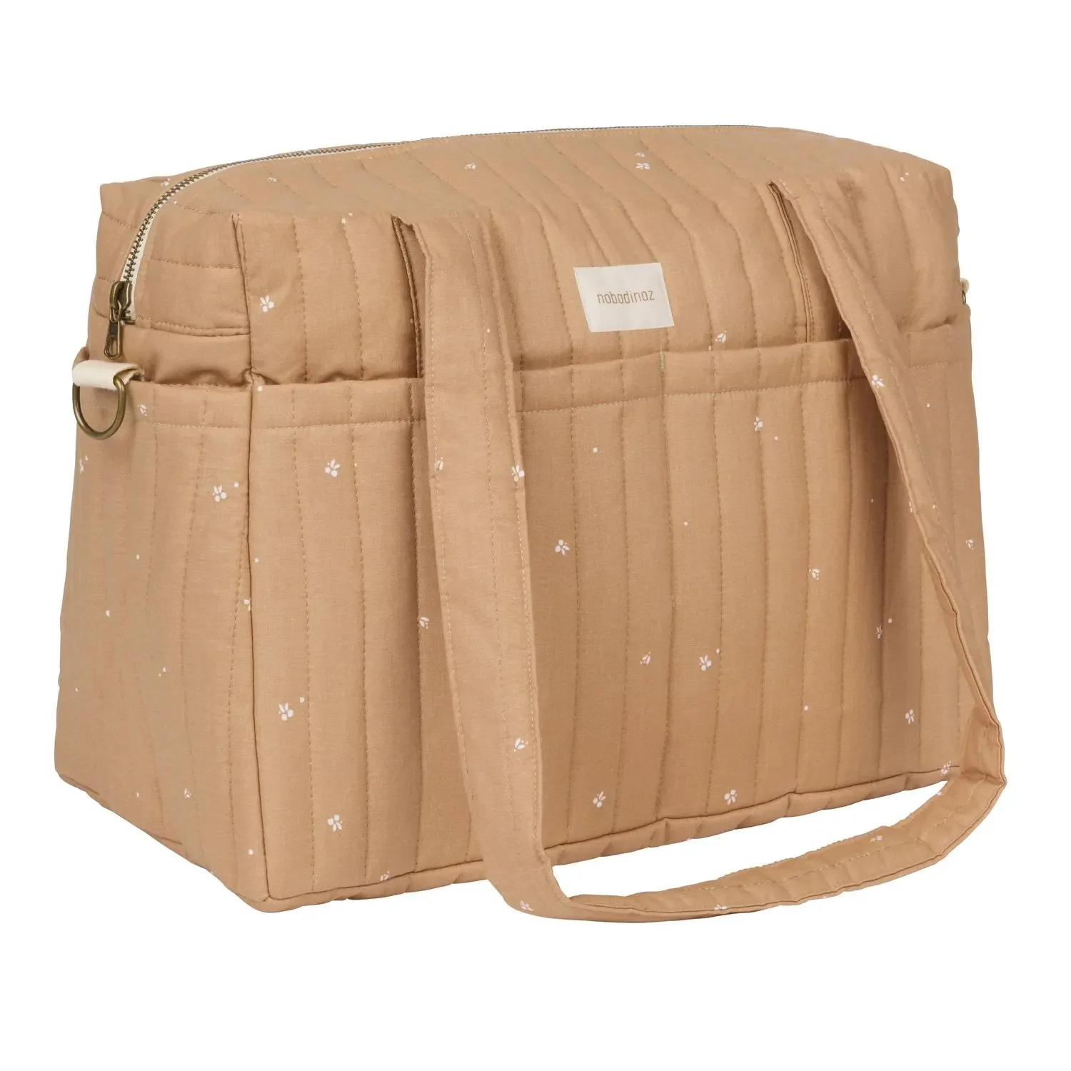 Nobodinoz STORIES Wickeltasche für Kinderwagen, Kinderwagen tasche, 40 x 30 x 25 cm, Farbe: Errötende kleine Kirschen