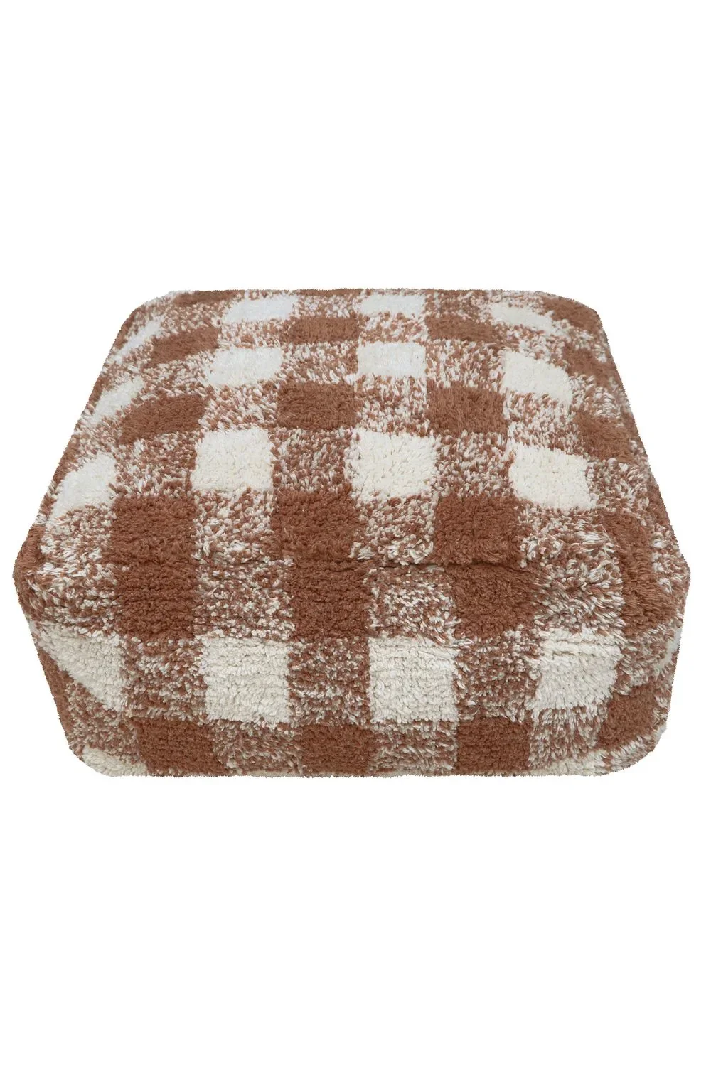 Lorena Canals Pouf, Sitzpouf - Vichy, Farbe: Toffee