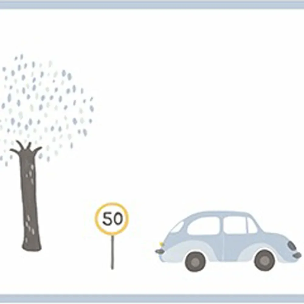 Casadeco Bordüre Happy Dreams Autos blau