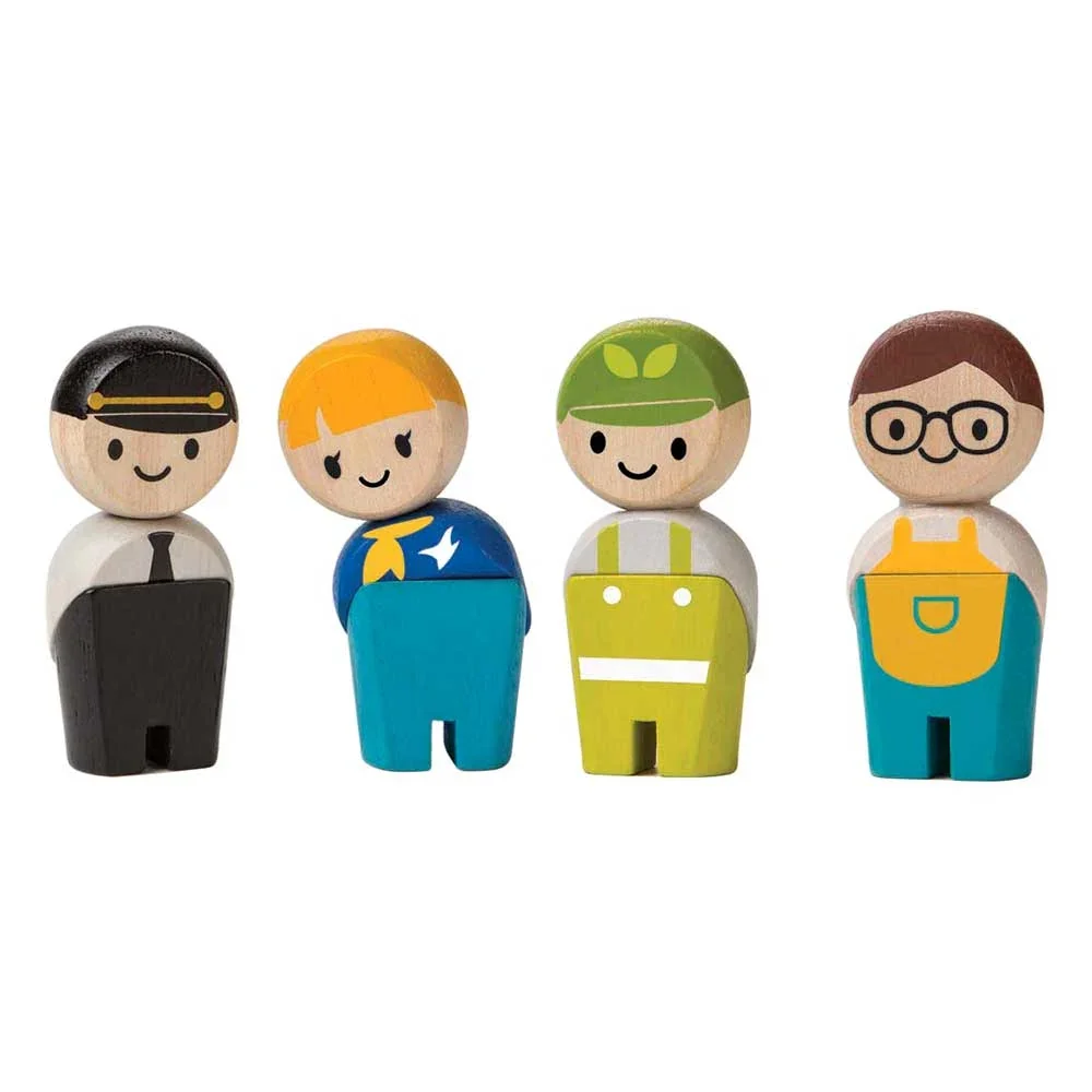 Plan Toys Spielzeug Figuren-Set Handwerker Holz