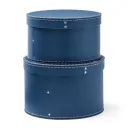 Kids Concept 2er Set runde Pappschachteln dunkelblau