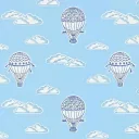 Little Sanderson Abracazoo Tapete Heissluft Ballons blau