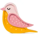 little lights Led Deko Kinderlampe Vogel honig rosa