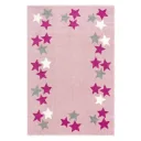 Livone Teppich Sternenband rosa grau, Teppichgrösse: 160 x 230 cm