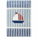 Livone Kinderteppich Segelboot blau rot weiss, Größe: 160 x 230 cm