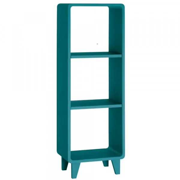 Laurette schmales Bücherregal Millefeuille, Farbe: bleu canard