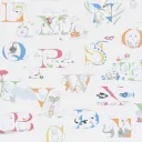 Little Sanderson Abracazoo Motivstoff Alphabet bestickt creme Rainbow