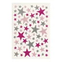 Livone Kinderteppich Stella Sterne rosa grau, Teppichgrösse: 160 x 230 cm