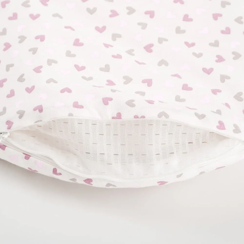 Träumeland Liebmich Baby Schlafsack, Schlummersack, Innenschlafsack Set - Herz Rosa 3tlg. Set, Grösse: 80/86