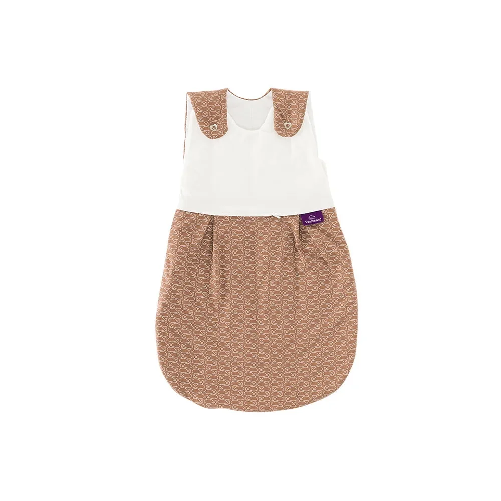 Träumeland Liebmich Baby Schlafsack, Schlummersack, Innenschlafsack - Fische Braun, Grösse: 62/68