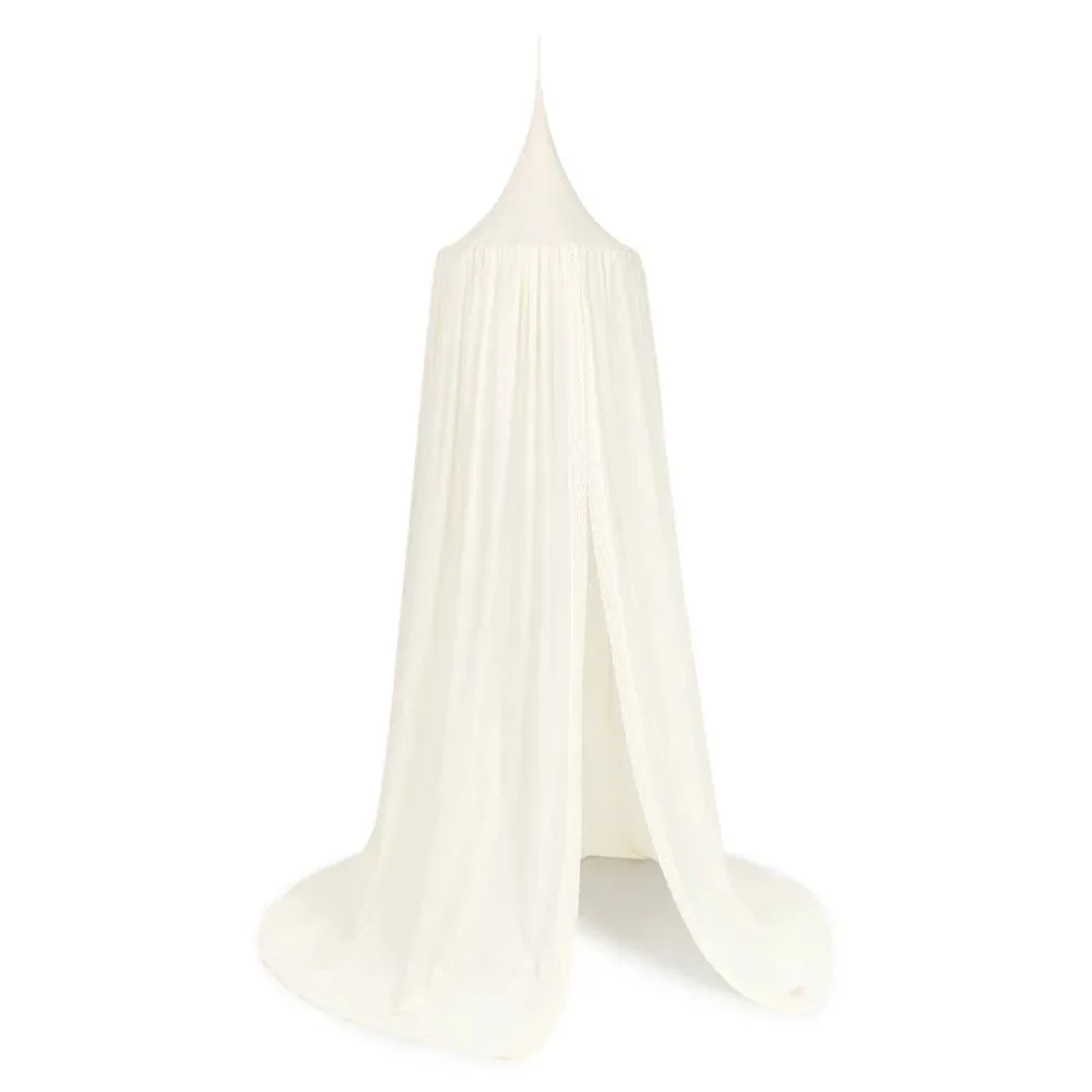 Nobodinoz Betthimmel "Vera" Lochstickerei Natural