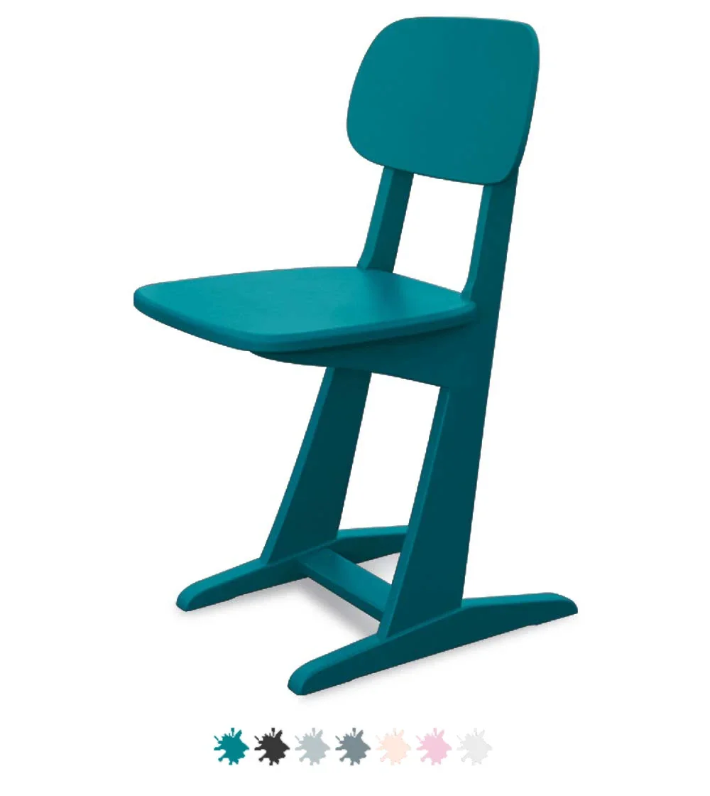 Laurette Schreibtischstuhl La chaise a patins, Farbe: bleu canard