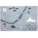 Livone Kinderteppich waschbar Schatzkarte blau, Teppichgrösse: 140 x 190 cm