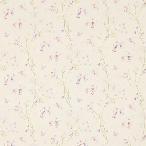 Little Sanderson Abracazoo Motivstoff Feen Garten creme lila pink