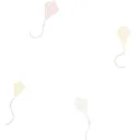 Casadeco My Little World Stoff Papierdrachen grau rosa