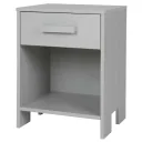 WOOOD - Nachtschrank Dennis, Kiefer, betongrau, matt, 52x39x36 cm