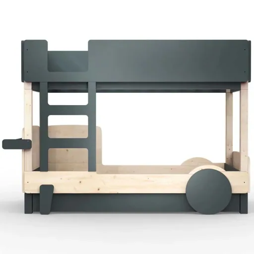 Mathy by Bols Etagenbett "Discovery" mit Bettschublade, Farbe Elemente: basalt grey