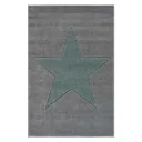Livone Kinderteppich Stern mint auf grau, Teppichgrösse: 120 x 180 cm