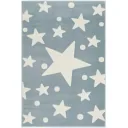 Livone Teppich Estrella Stern & Konfetti blau, Teppichgrösse: 200 x 300 cm