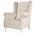 Caramella Polstersessel / Stillstuhl mit Emblem beige