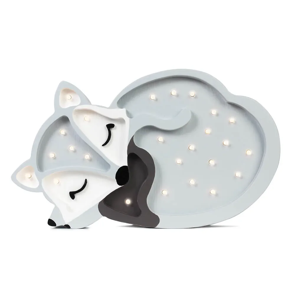 little lights Led Deko Kinderlampe Fuchs hellgrau