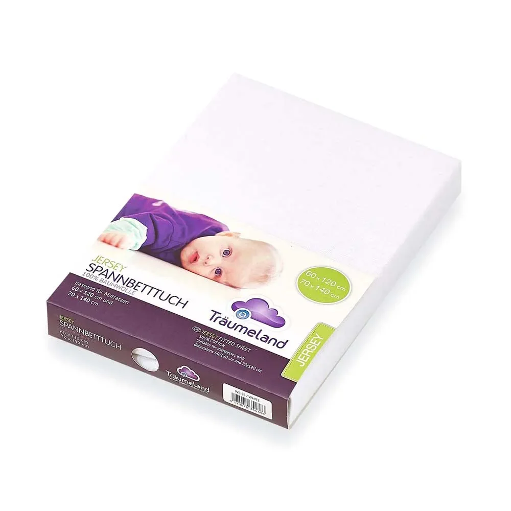 Träumeland Spannbettlaken Babybett Jersey weiss
