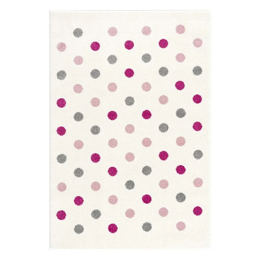 Livone Teppich Konfetti creme rosa grau, Teppichgrösse: 120 x 180 cm