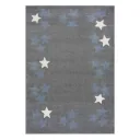 Livone Teppich Sternenband blau grau, Teppichgrösse: 120 x 180 cm