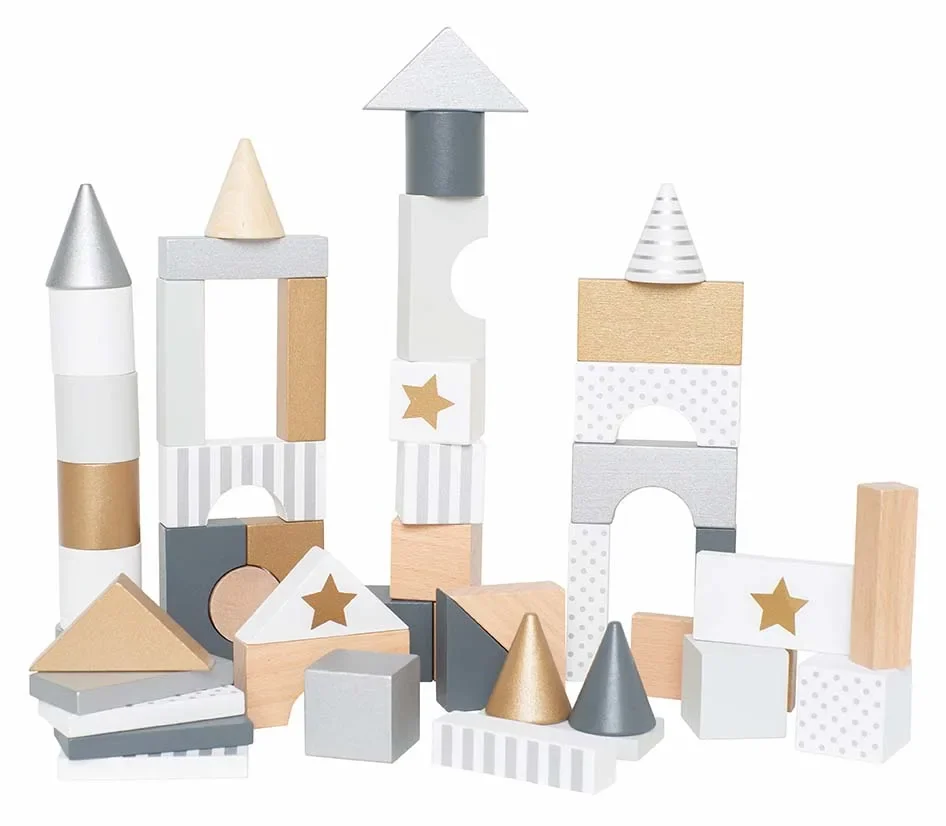 Jabadabado Kinderspielzeug, Bauklötze, Bausteine Spielzeug - Set Teddy, Farbe: silber