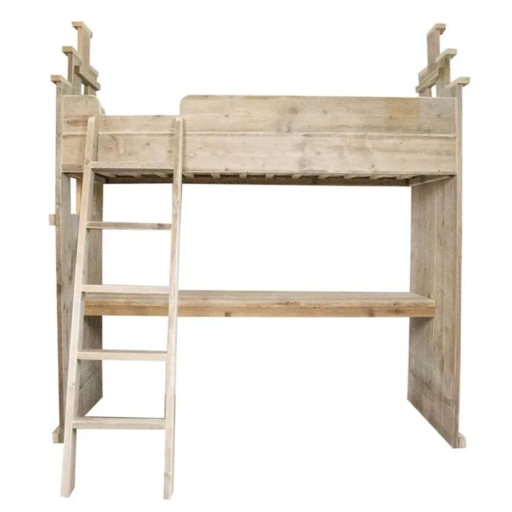 Dutchwood Hochbett Haus mit Schreibtisch