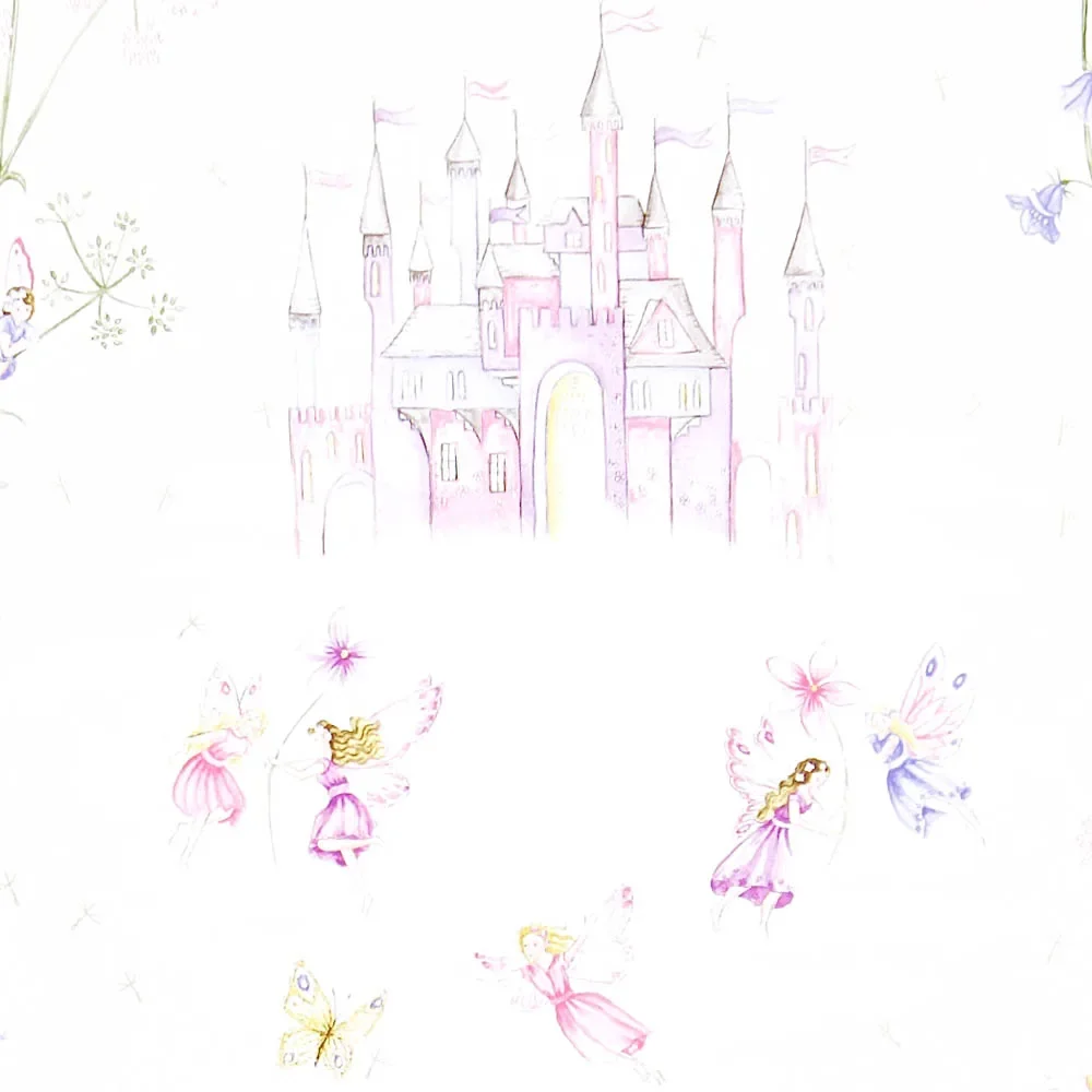 Little Sanderson Abracazoo Tapete Märchenschloss creme lila pink