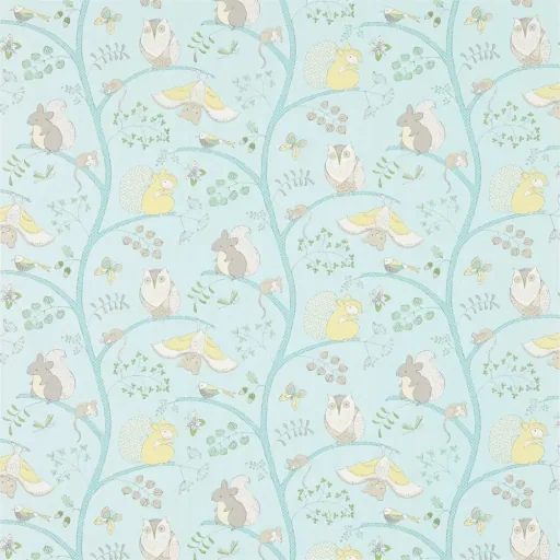 Little Sanderson Abracazoo Motivstoff Baumtiere hellblau