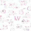 Little Sanderson Abracazoo Tapete Alphabet creme rosa
