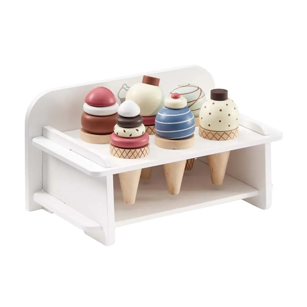 Kids Concept Eiscreme Halter Holz mit Eiswaffeln