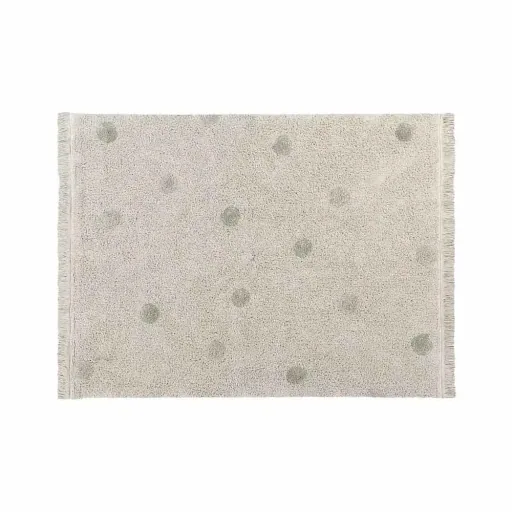 Lorena Canals waschbarer Teppich "Hippy Dots" oliv