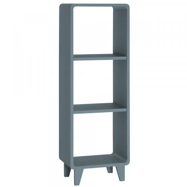 Laurette schmales Bücherregal Millefeuille, Farbe: Gris Souris