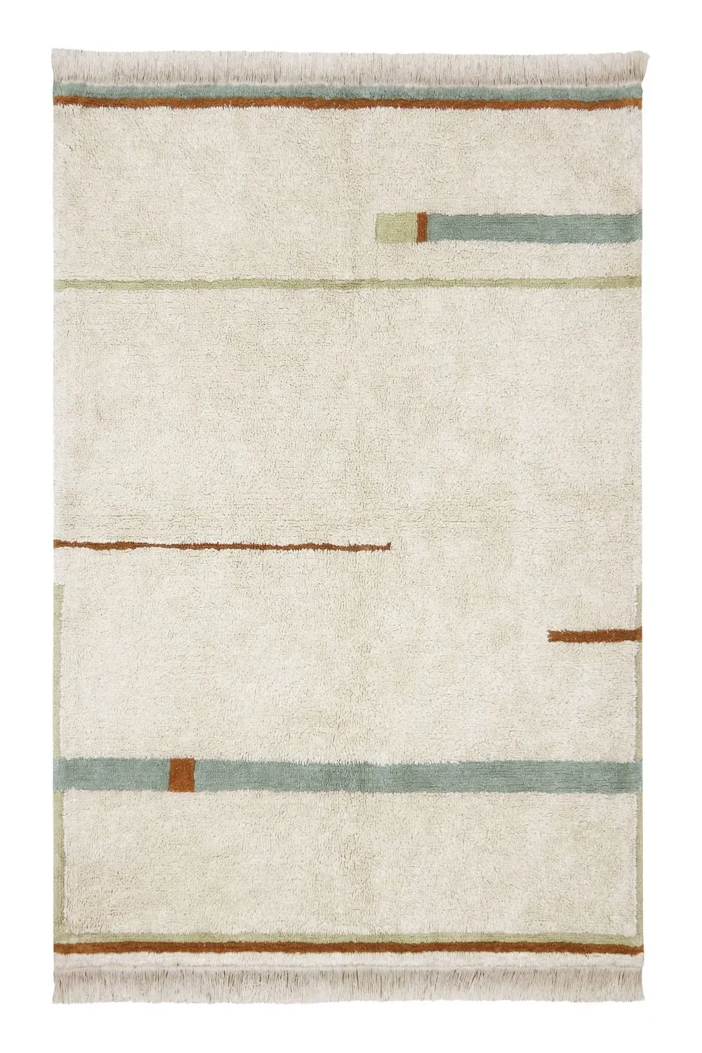Lorena Canals Waschbarer Teppich - Lanes Vintage Nude, Größe: 90 x 130 cm