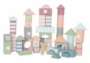 Jabadabado Kinderspielzeug, Bauklötze, Bausteine Spielzeug - Set Teddy, Farbe: Rosa. Grün. Blau