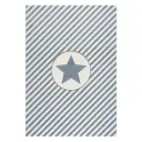 Livone Teppich Stern & Diagonal Streifen blau, Teppichgrösse: 120 x 180 cm