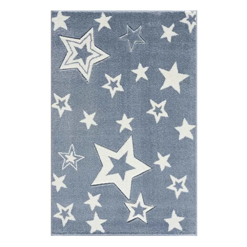Livone Kinderteppich Galaxy Sterne blau, Teppichgrösse: 120 x 180 cm