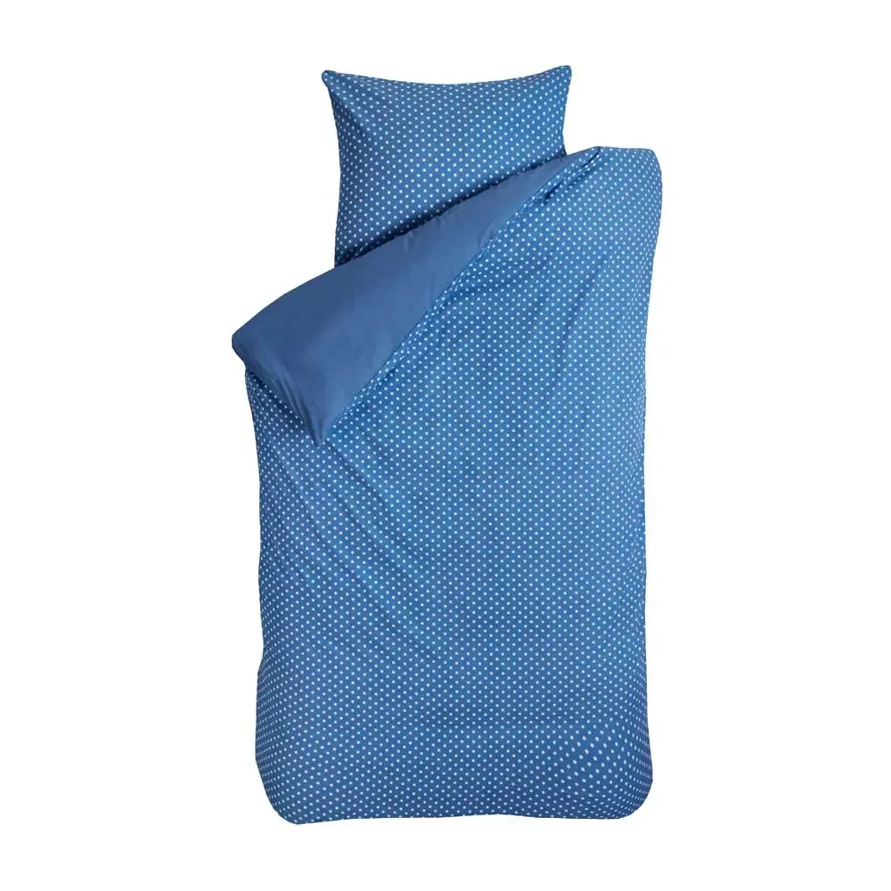 Bink Bettwäsche Tupfen jeansblau 135 x 200