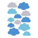 Buokids Wandsticker Wolken blau
