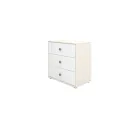 Flexa Kommode - Classic, mit 3 Schublade, 72x74,5 cm, Farbe: Weiß gekalkt / Weiß / Türkis