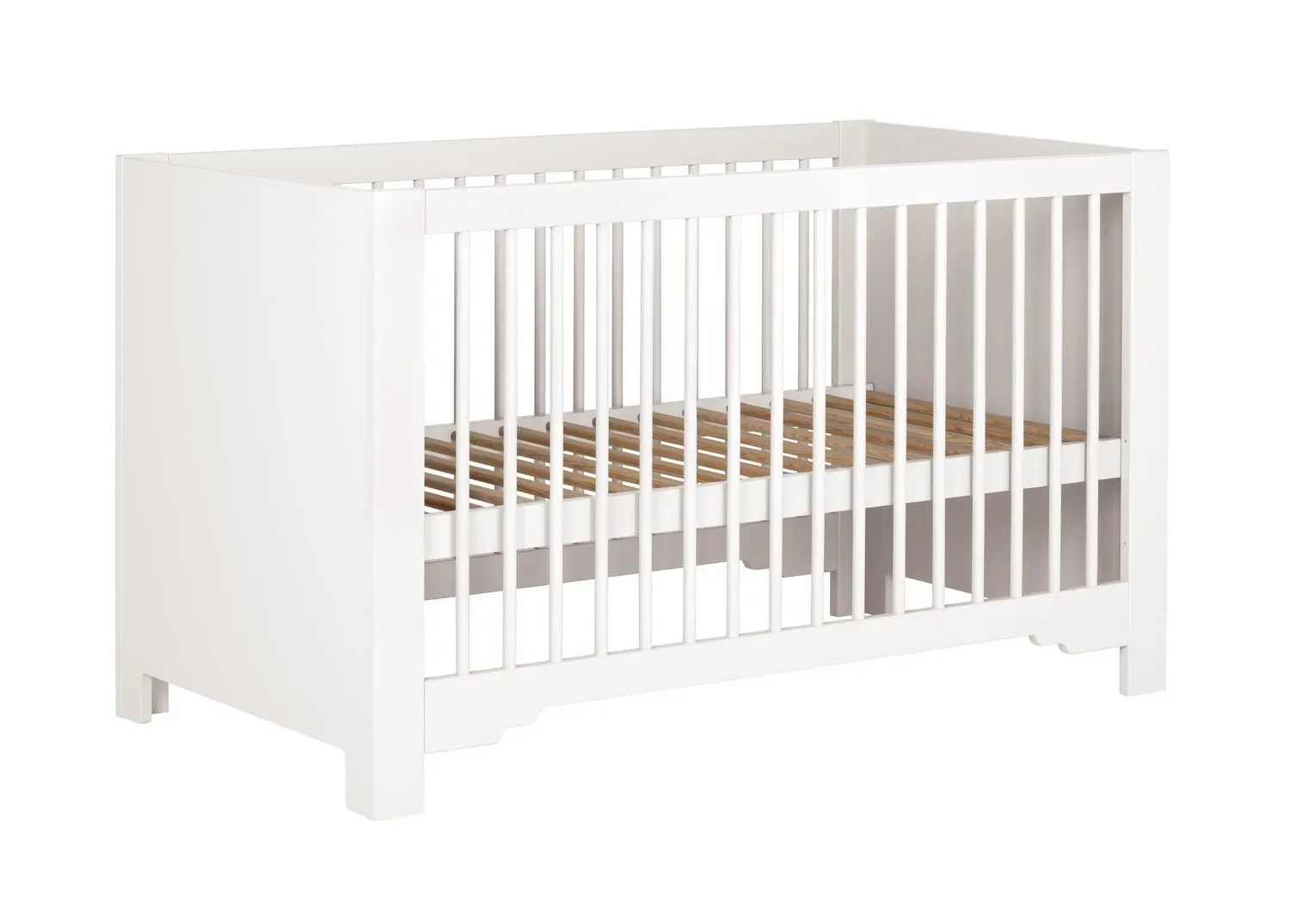 Montmartre Babybett, Kinderbett, Gitterbett - 144 x 75 x 85 cm, Farbe: weiss