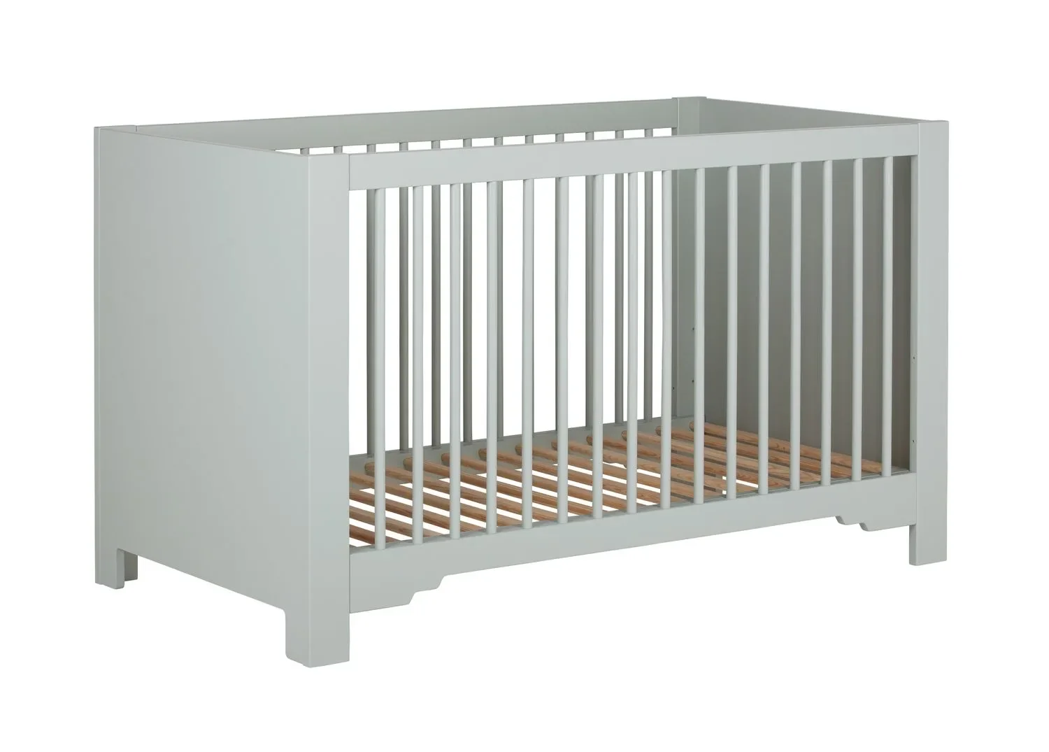 Montmartre Babybett, Kinderbett, Gitterbett - 144 x 75 x 85 cm, Farbe: Salbei grün
