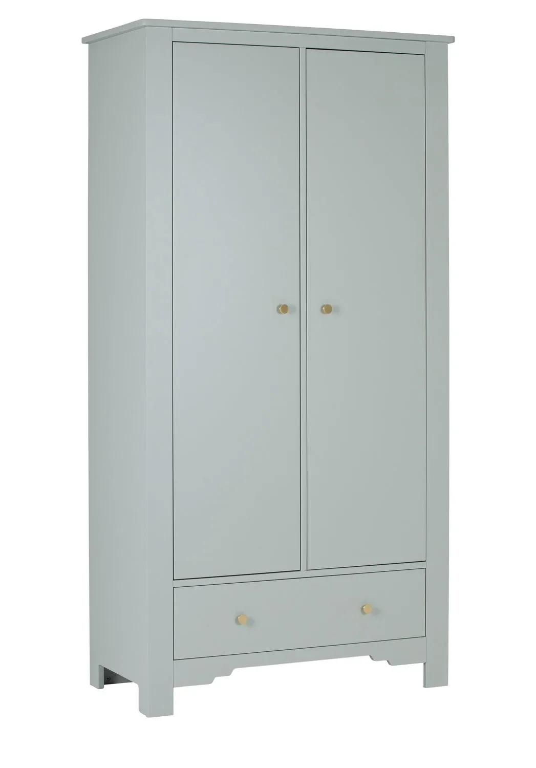 Montmartre Kleiderschrank, Babyschrank, Kinderschränk - 104 x 52 x 200 cm, Farbe: Salbei grün